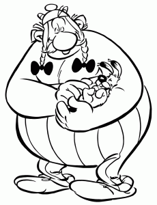 Free Asterix drawing to print and color