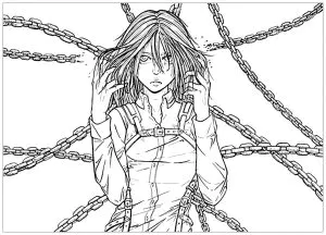 Free printable Attack of the Titans coloring page