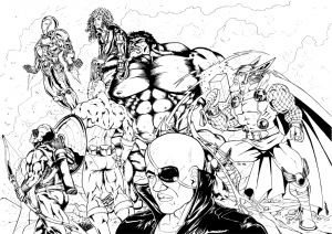 Avengers Coloring Page For Kids