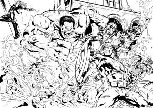 Free Avengers drawing to download and color