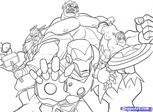 Avengers Coloring Page To Download