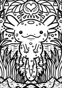 Axoloti Drawn With Thick Lines