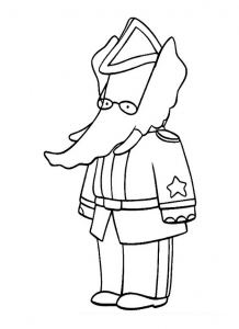 Babar coloring page for children - Babar Coloring Pages for Kids