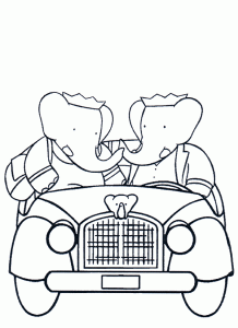 Babar coloring pages to print for children