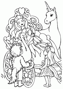 Sleeping Beauty Barbie Coloring Page