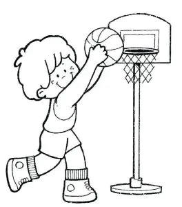 Free Basketball Drawing To Download And Color