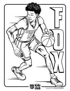 Free basketball drawing to print and color