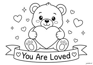 Adorable Teddy Bear "You are Loved"