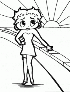 Free Betty Boop Drawing To Download And Color