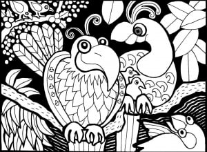 Birds Free To Color For Children