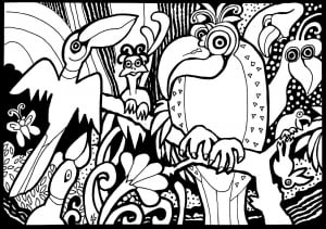 Birds To Color For Kids