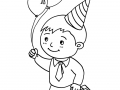 Birthday picture to download and color