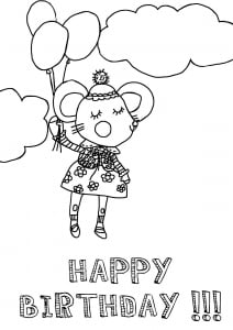 Free Birthday drawing to print and color