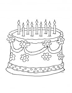 Birthday picture to download and color