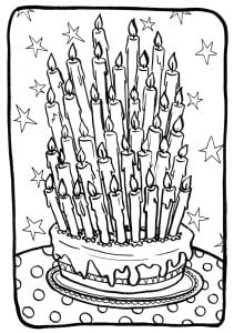 Birthday Cake Full Of Candles