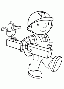 Coloring of Bob the handyman to download free