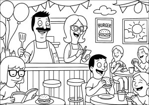 Joyful atmosphere in a cafe