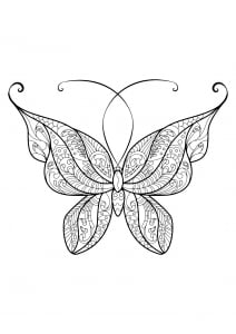 Butterflies image to download and color