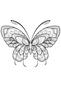 Free butterflies coloring pages
