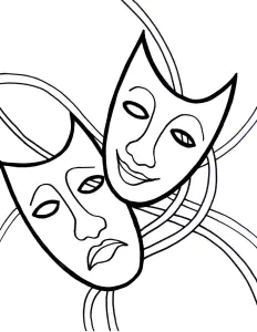 Carnival image to download and color