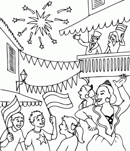 Coloriage de Carnaval à imprimer