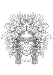 Superb mask of the carnival of venice