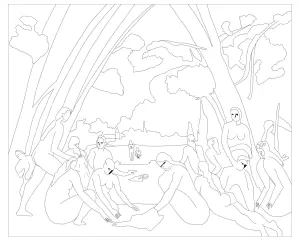Coloring of cézanne to print for free