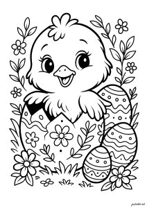 Chick owl in its egg