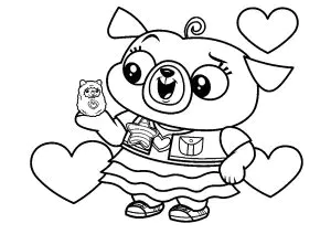 Pretty, playful, happy little piggy