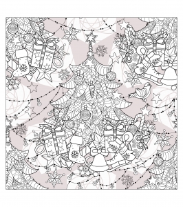 Beautiful Christmas Coloring Page