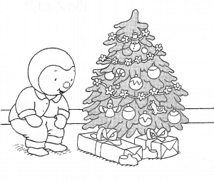 Christmas tree coloring pages to print