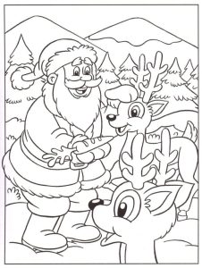 Santa Claus And Little Reindeer