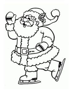 Ice Skating Santa