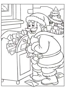 Santa Claus Collecting Children's Letters