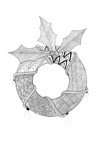 Christmas wreath with Zentangle motifs