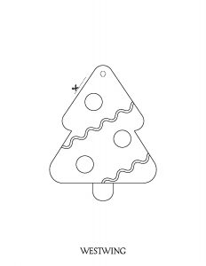 Christmas tree to cut out