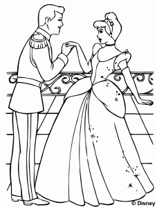 Free Cinderella coloring pages to color