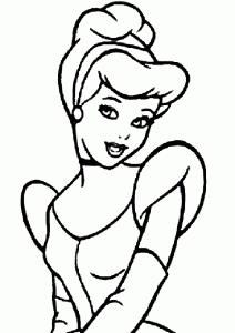 Free Cinderella drawing to print and color
