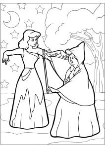 coloring-page-cinderella-to-download-for-free