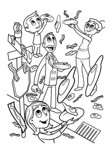 Giant Meatballs Storm Coloring Page For Kids