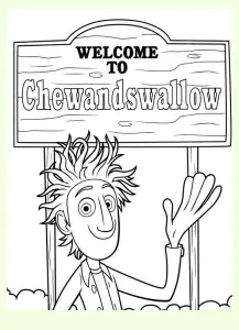 Printable Giant Meatballs Storm Coloring Page For Kids