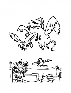 Giant Meatballs Storm Coloring Page For Kids