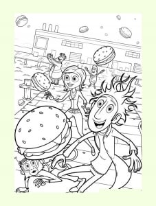 Coloring Of Giant Meatballs Storm To Download For Free