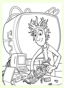 Giant Meatballs Storm Coloring Page For Kids