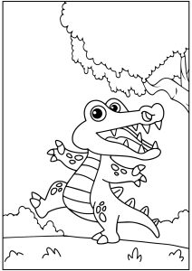 Crocodile: Cartoon Style