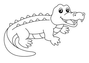 Simple Crocodile Drawing
