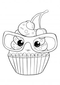 Cupcake with glasses
