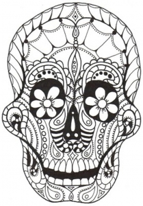 Días de los muertos (Day of the Dead) coloring pages to print for children
