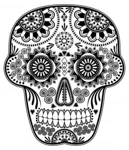 Image of Días de los muertos (Day of the Dead) to print and color