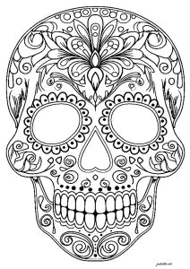 Día De Los Muertos Skull   Elegant Abstract Motifs